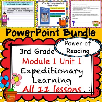Preview of Expeditionary Learning 3rd Grade Power Point Bundle Module 1 Unit 1 Lessons 1-11
