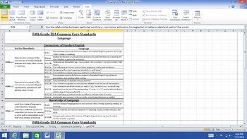 Preview of CCSS ELA Grade 5-Includes Aligned Anchor Standards