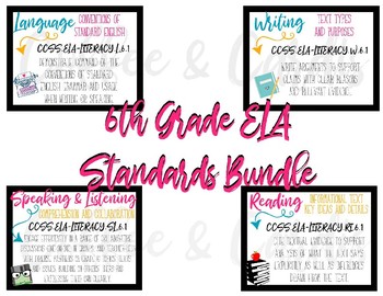 Preview of CCSS ELA Standards BUNDLE - 6th Grade