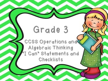Preview of CCSS Grade 3 Math - Operations and Algebraic Thinking