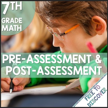 Preview of 7th Grade Math Pre-Assessment and Post-Assessment