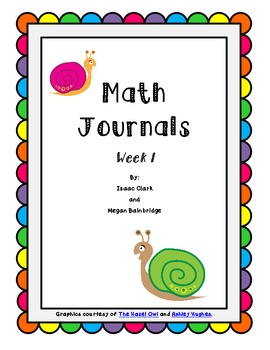 Preview of CCSS Math Journals