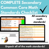 CCSS Math Standards Breakdown for Middle and High School