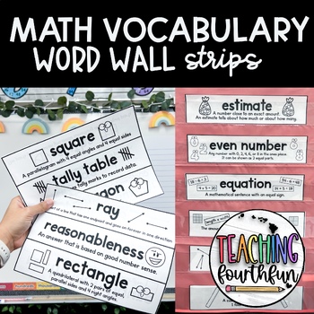 Preview of CCSS Math Vocabulary Word Wall Strips