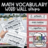 CCSS Math Vocabulary Word Wall Strips