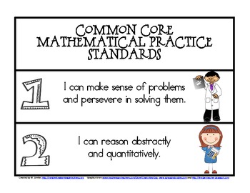 Preview of CCSS Mathematical Practice Standards {Free Posters}