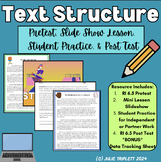 CCSS RI 6.5: Text Structure Pretest, Lesson, Student Pract