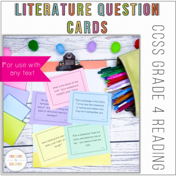 Preview of Common Core Standards Reading Literature Cards for Grade 4