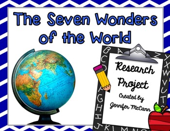 Preview of CCSS Research & Informational Writing Project (Topic: 7 Wonders of the World)