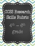 CCSS Research Skills Rubric