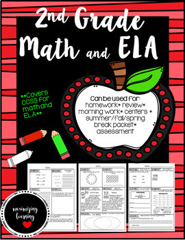 Preview of CCSS-Second Grade Math and ELA Packet