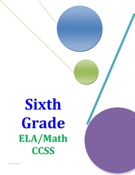 Preview of Common Core Checklist Sixth Grade ELA and Math