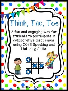 Preview of CCSS Speaking & Listening Think Tac Toe