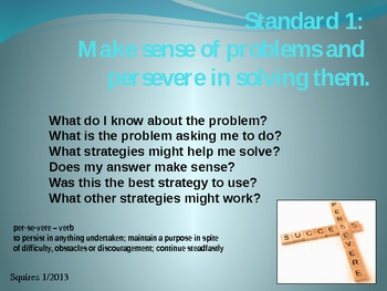 Preview of CCSS Standards for Mathematical Practices Posters - Secondary Level