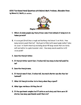 Preview of CCSS Text Based Questions & Related Math "Chocolate Fever"