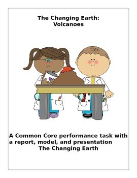 Preview of CCSS Volcano Project with Report, Model and Presentation