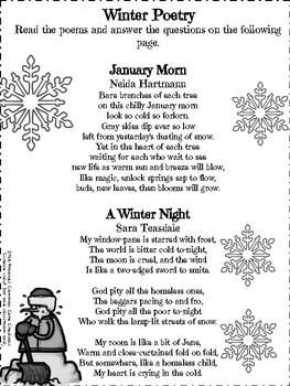 Winter Poetry Lesson: Poetry for Small Group by Being Teacher | TpT