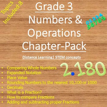 Preview of Grade 3 TEKS "Numbers & Operations" Bundle- ISEE / SSAT - Distance learning