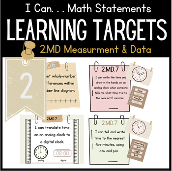 Preview of CCSSM Grade 2 | I Can Statements {Measurement & Data}