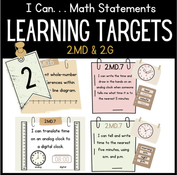 Preview of CCSSM Grade 2 | I Can Statements—Measurement, Data, & Geometry