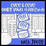 CCVC & CVCC (Short Vowel) Reading Cards, Word Lists & Data Tracking Sheets