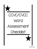 CCVC/CVCC Word Assessment checlist