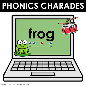 Preview of CCVC/ CVCC Words Decodable Phonics Charades | Digital Reading & Drama Game