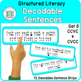 CCVC CVCC ck Phonics Decodable Sentence Strips