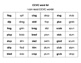 CCVC Fluency Word List