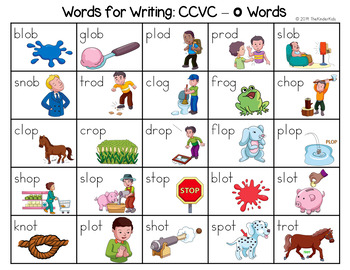 Preview of CCVC - O Word List - Writing Center