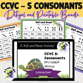 CCVC S Consonant Roll & Read Words/Sentences |Phonics Game