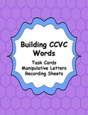 CCVC Word Building Task Cards Activity