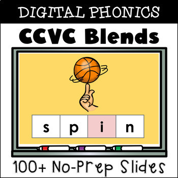 Preview of CCVC Words Beginning Blends Digital Structured Literacy Phonics Lessons