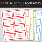 CCVC Words Tracing Flashcards: Short Vowels (A E I O U), CCVC Words List