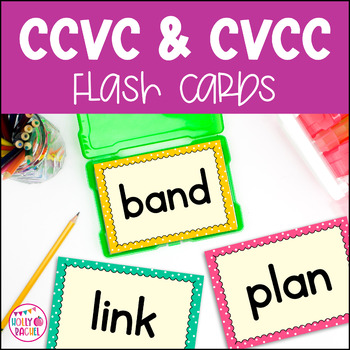 Preview of CCVC and CVCC Word Flash Cards