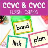 CCVC and CVCC Word Flash Cards