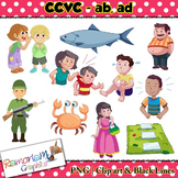 CCVC short vowel ab and ad clip art