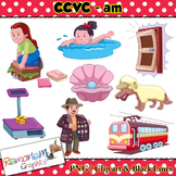 CCVC short vowel am clip art