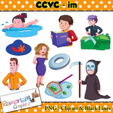 CCVC short vowel im clip art