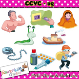 CCVC short vowel ug clip art