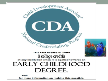 Preview of CDA (Child Development Associates) Guide power point for student and teacher