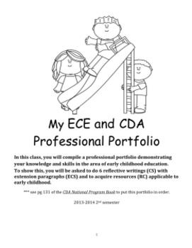 Preview of CDA (Child Development Associates) Professional Portfolio Workbook