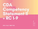 CDA Fully Written Competency II BUNDLE (Includes RC 1-9) P