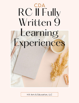 Preview of CDA Fully Written RC II 1-9 Learning Experiences Portfolio Builder Guide