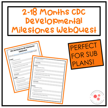 Preview of CDC Developmental Milestones WebQuest