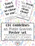 CDC Guidelines as Music Lyric Posters!