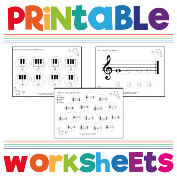 50+ Coloring, Letter Name, Music Notes Activity SET for Distance Learning
