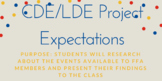 CDE and LDE Project