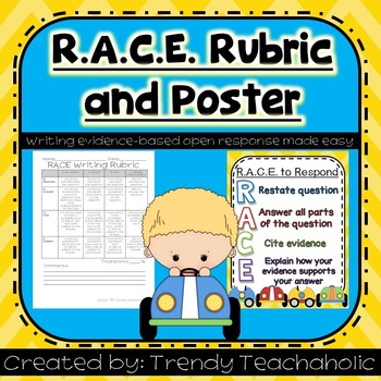 Preview of RACE RUBRIC & POSTER: For Writing and Grading Open Response- Common Core Aligned