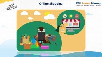 Preview of CEFR A2-B1 ADULT/TEEN CONVERSATION COURSE - UNIT 2 - ONLINE SHOPPING